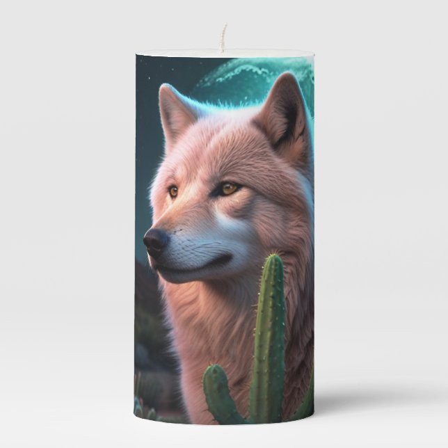 Wolf13: Pillar Candle (Front)