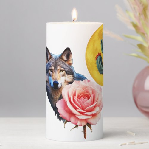 Wolf14 Pillar Candle