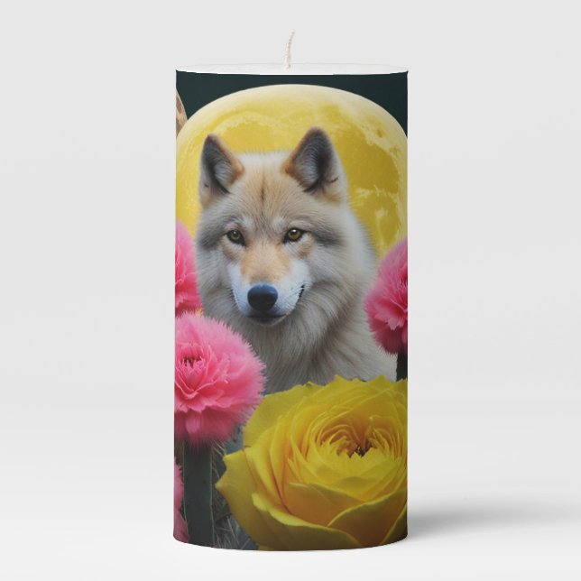 Wolf15: Pillar Candle (Front)