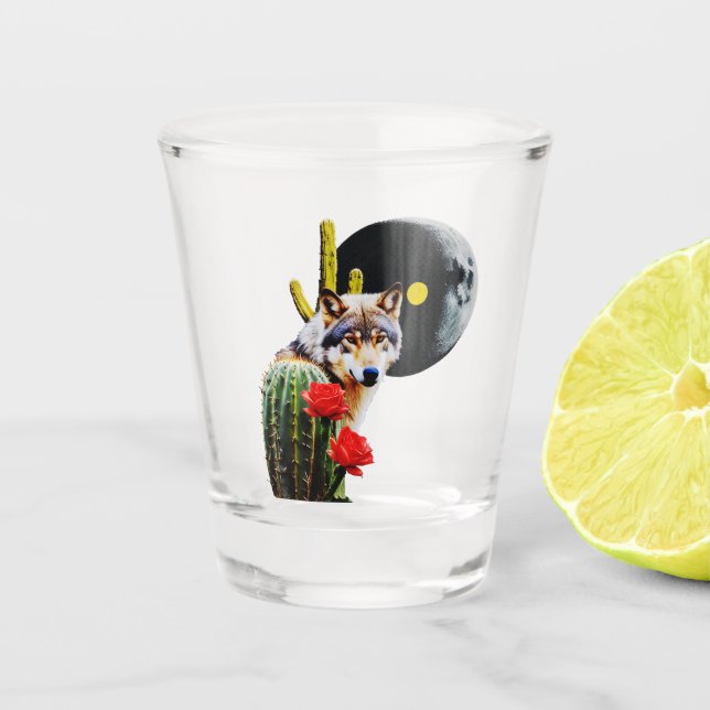 Wolf16: Shot Glass (Front)