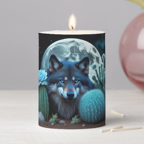 Wolf18 Pillar Candle