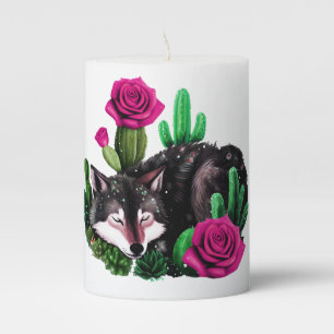 Wolf24: Pillar Candle