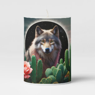 Wolf25: Pillar Candle