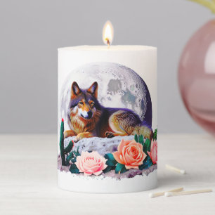Wolf27: Pillar Candle