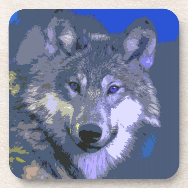 Wolf 036 beverage coaster (Front)