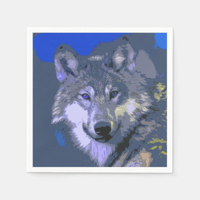Wolf 037 paper napkins (Front)