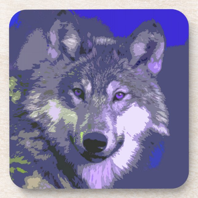 Wolf 038 beverage coaster (Front)
