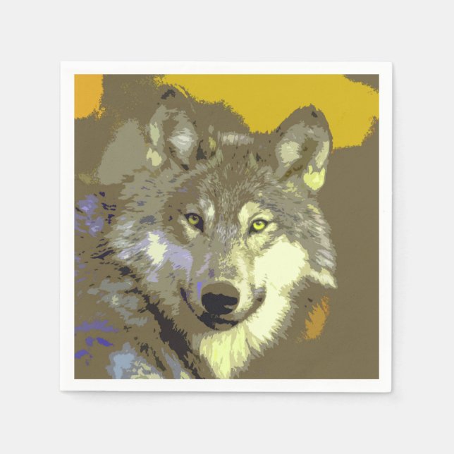 Wolf 044 paper napkins (Front)