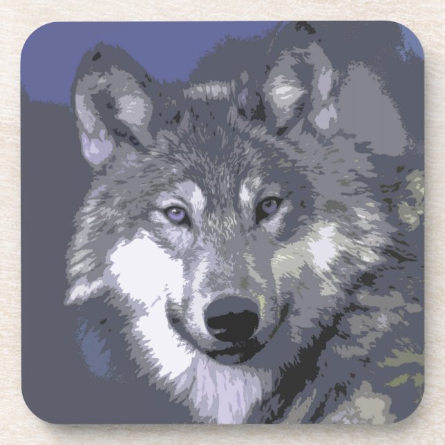 Wolf 051 drink coaster (Front)