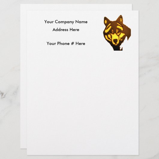 Wolf 1, Letterhead (Front/Back)