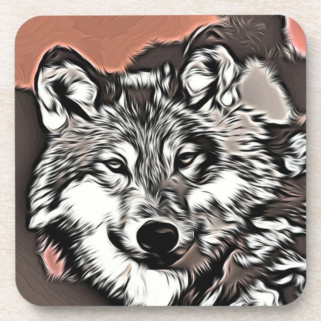 Wolf 2014-0965 drink coaster (Front)