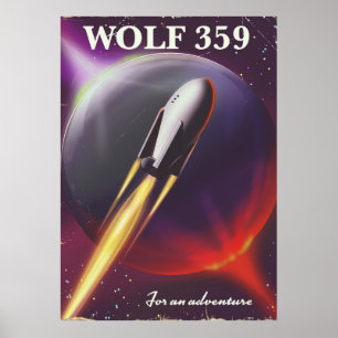 Wolf 359 "for an Adventure" Space travel poster