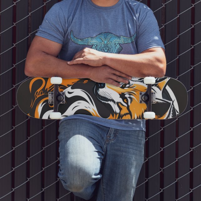  Wolf, Abstract Art. Skateboard (Outdoor 3)