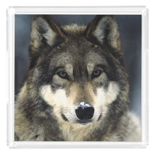 Wolf Acrylic Tray