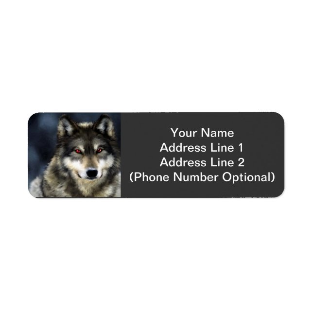 Wolf Address Sticker (Front)