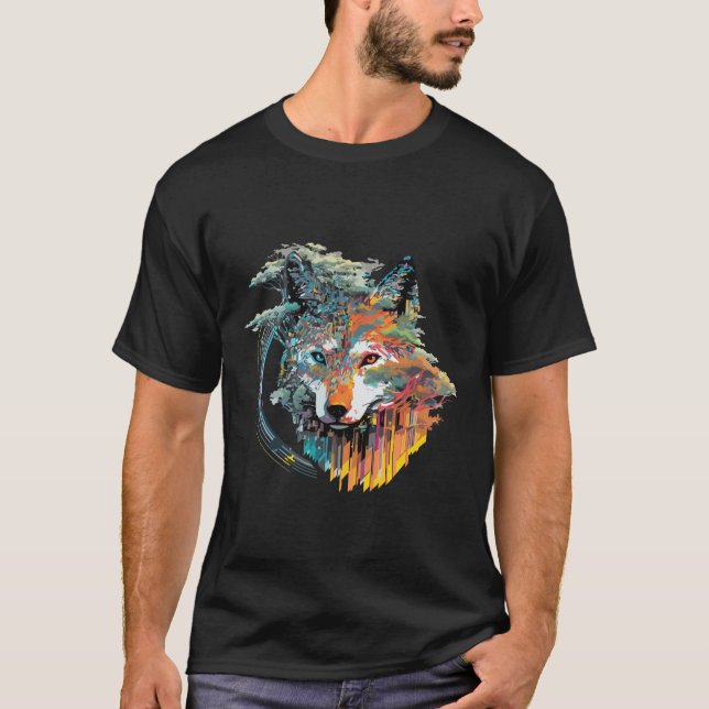 Wolf Alpha Animal World Predator Wild Nature Art T-Shirt (Front)