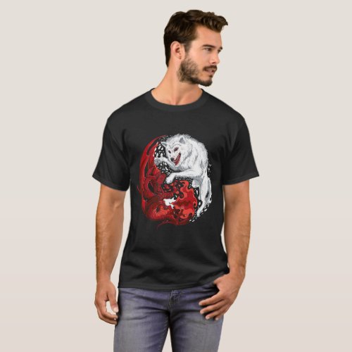 Wolf and Dragon T_Shirt