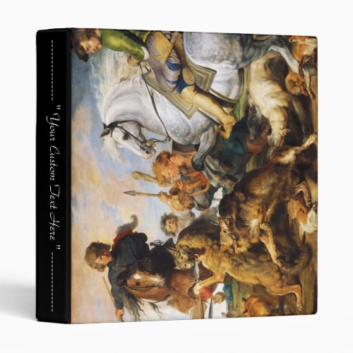 Wolf and Fox hunt Peter Paul Rubens masterpiece 3 Ring Binder