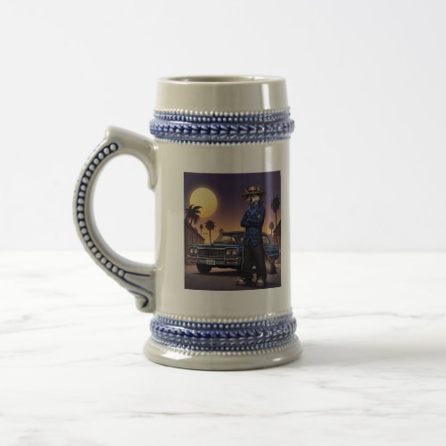Wolf And Lowrider Beer Stein