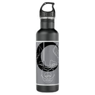 Wolf And Moon - Angry Dog Drawing Stainless Steel Water Bottle