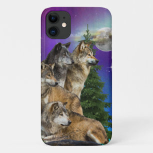 Wolf and Moon iPhone 11 Case