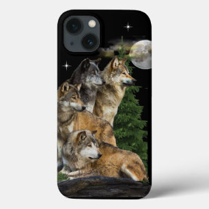 Wolf and Moon iPhone 13 Case