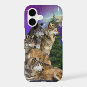 Wolf and Moon iPhone 17 Case