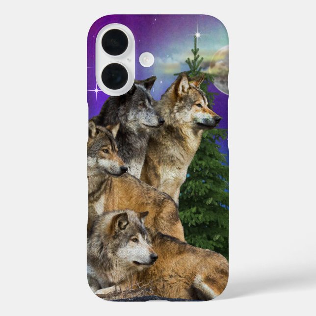 Wolf and Moon Case-Mate iPhone Case (Back)