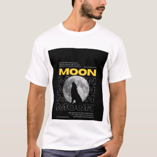 Wolf and Moon Design T-shirt