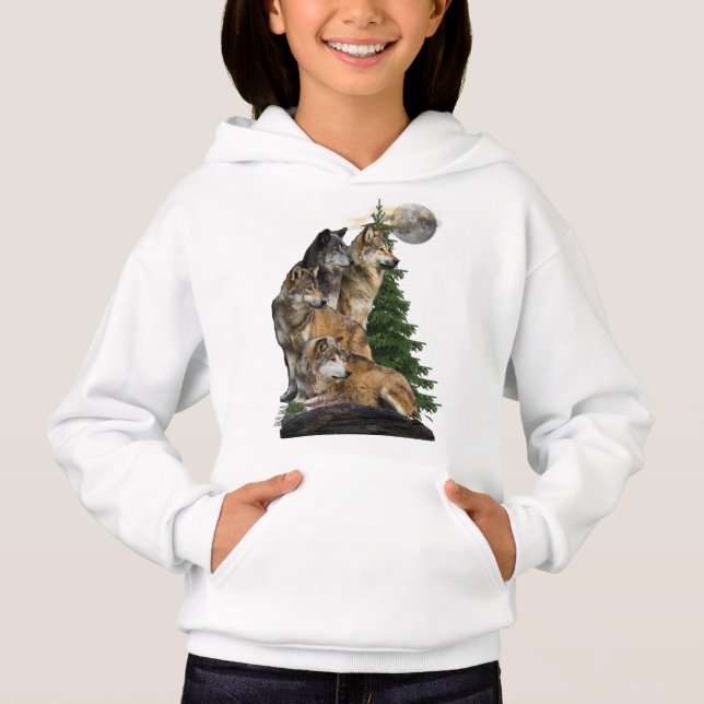 Wolf and Moon Hoodie (Front)