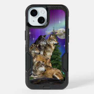 Wolf and Moon iPhone 15 Case