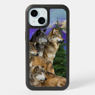 Wolf and Moon iPhone 15 Case