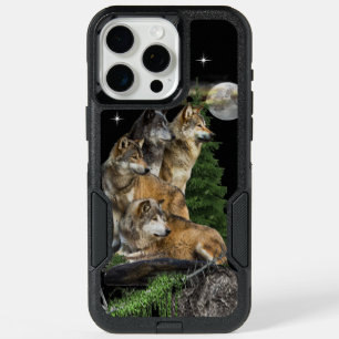 Wolf and Moon iPhone 15 Pro Max Case
