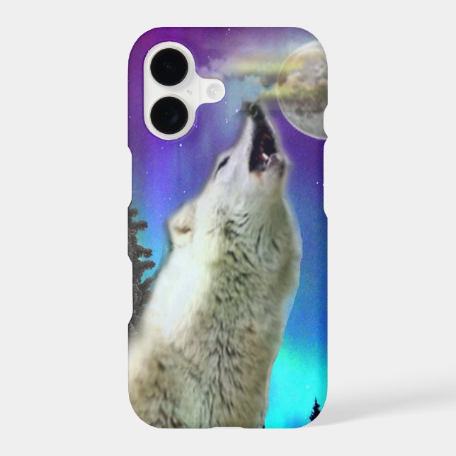 wolf and moon iphone case (Back)