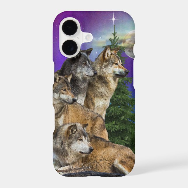 Wolf and Moon Iphone Case (Back)