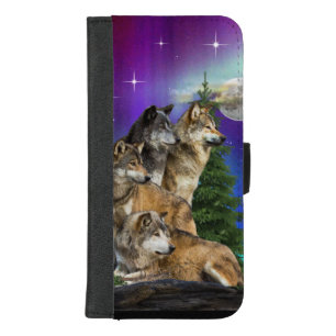 Wolf and Moon iPhone 8/7 Plus Wallet Case
