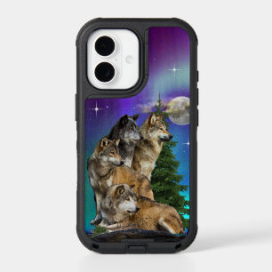 Wolf and Moon iPhone 17 Case