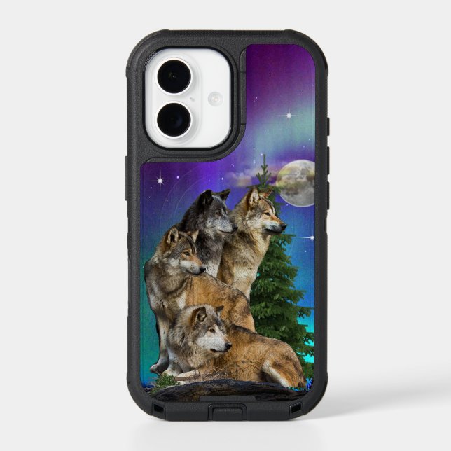 Wolf and Moon Otterbox iPhone Case (Back)