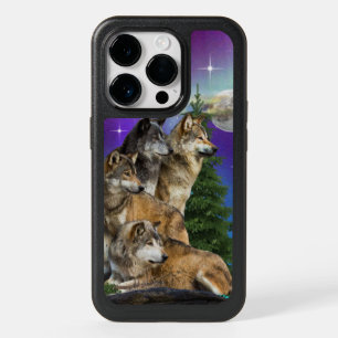 Wolf and Moon OtterBox iPhone 14 Pro Case