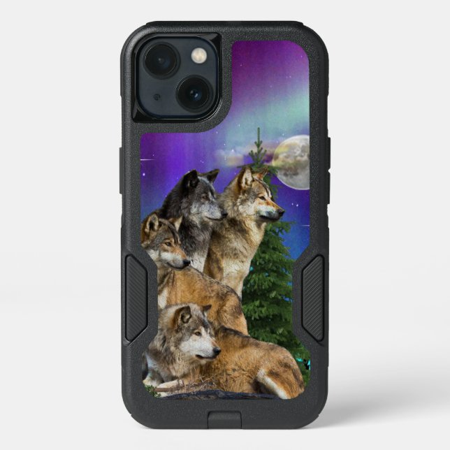 Wolf and Moon Otterbox iPhone Case (Back)