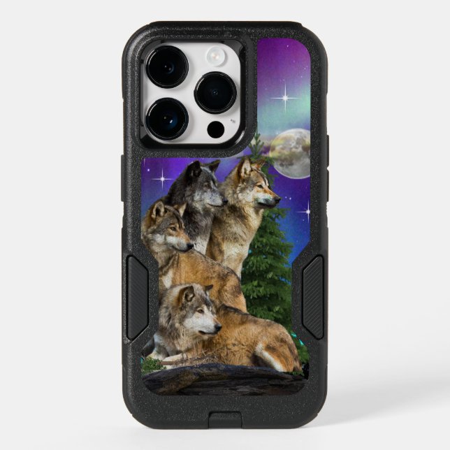 Wolf and Moon Otterbox iPhone Case (Back)