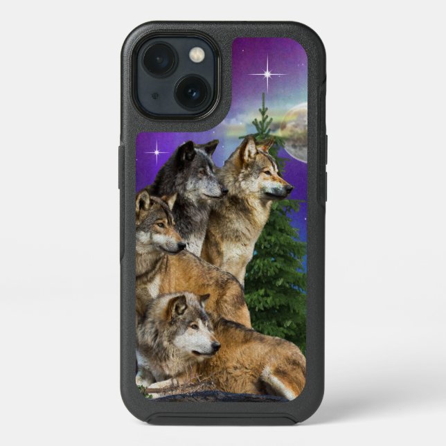 Wolf and Moon Otterbox iPhone Case (Back)