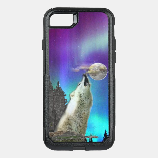 wolf and moon otterbox iPhone case (Back)