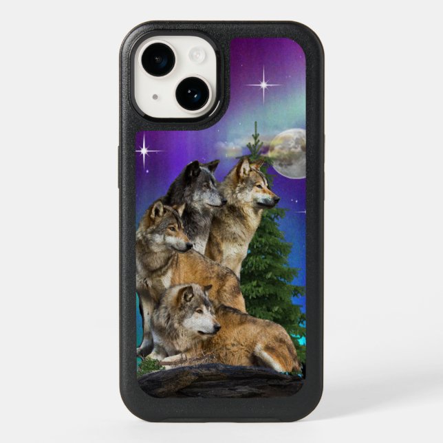 Wolf and Moon Otterbox iPhone Case (Back)