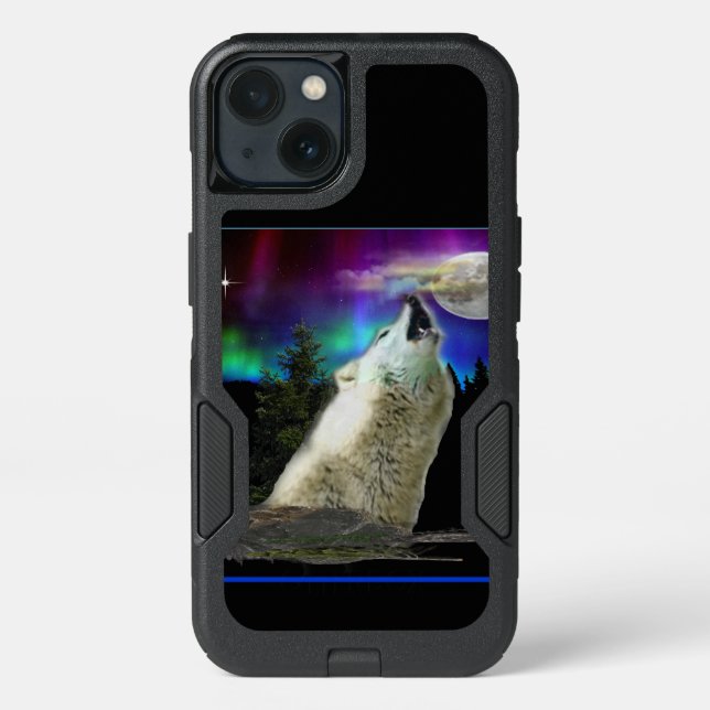 Wolf and Moon Otterbox iPhone Case (Back)