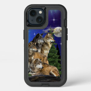 Wolf and Moon iPhone 13 Case