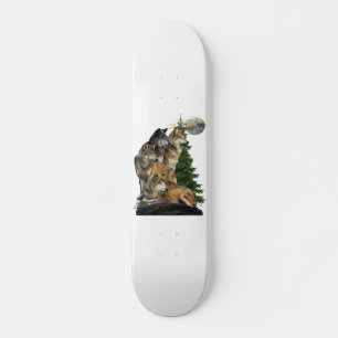 Wolf and Moon Skateboard