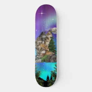 Wolf and Moon Skateboard