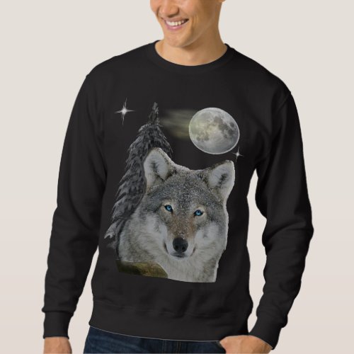 Wolf and Moon  Sweatshirt