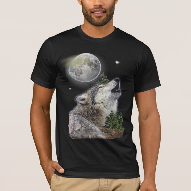 wolf and moon T-Shirt (Front)